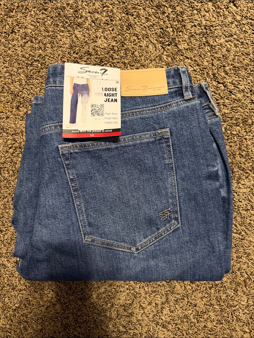 Seven7 Men's Straight Leg Jeans - Blue
